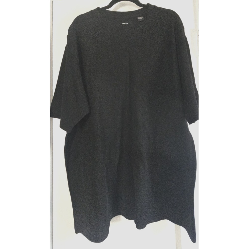 FENZIA black short sleeved heavy weight T shirt Mens XL cotton Rayon blend